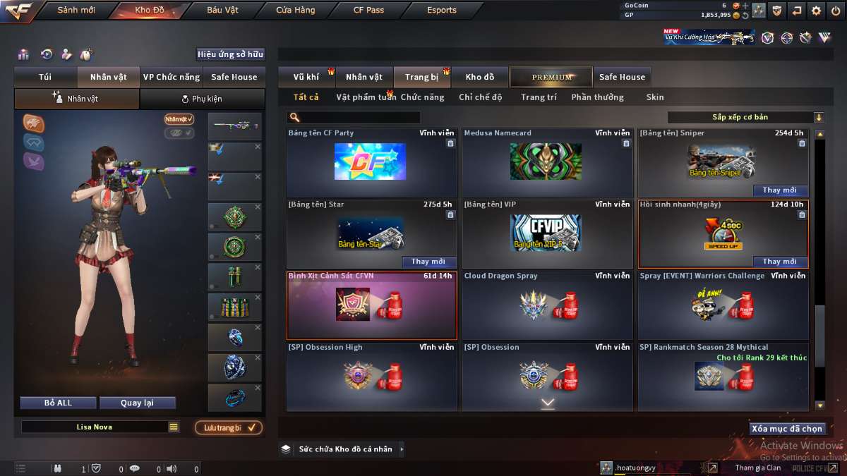 shop acc cf uy tin gia re